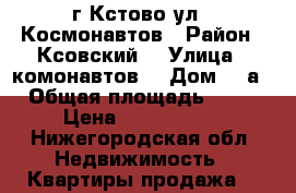г.Кстово ул.  Космонавтов › Район ­ Ксовский  › Улица ­ комонавтов  › Дом ­ 7а › Общая площадь ­ 32 › Цена ­ 1 550 000 - Нижегородская обл. Недвижимость » Квартиры продажа   